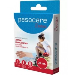 Pasocare Mix Plus Kompleksowy zestaw plastrów hipoalergicznych, 20 sztuk