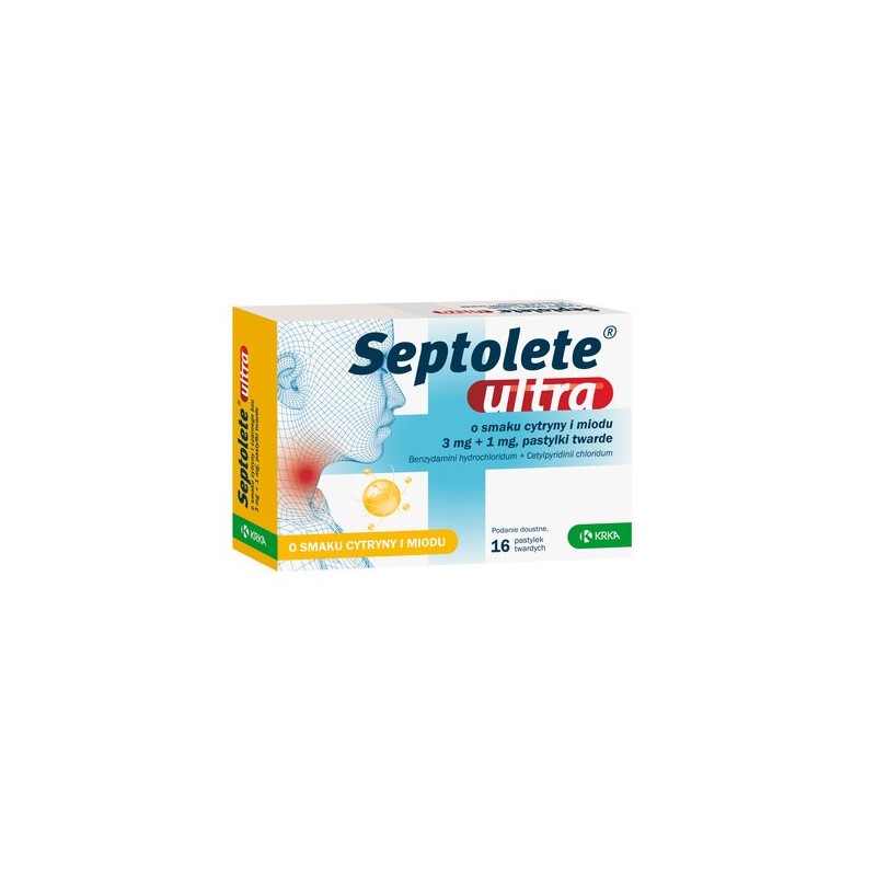 Septolete ultra o smaku cytryny i miodu 