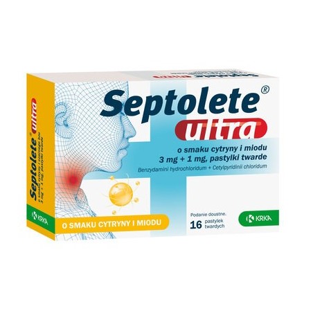  Septolete ultra o smaku cytryny i miodu 