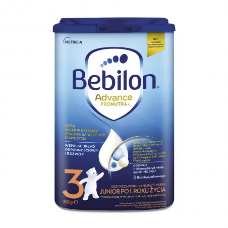  Bebilon 3 Pronutra-Advance Mleko modyfikowane po 1. roku życia, 800 g 