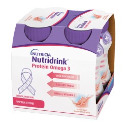 Nutridrink Protein Ometga 3 o smaku mango brzoskwinia, 500 ml