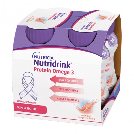  Nutridrink Protein Ometga 3 o smaku mango brzoskwinia, 500 ml 