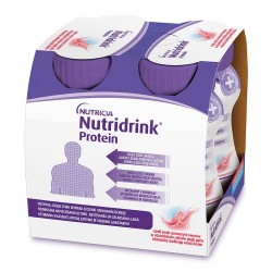 Nutridrink Protein rześki smak czerwonych owoców 4 butelki po 125 ml płynu