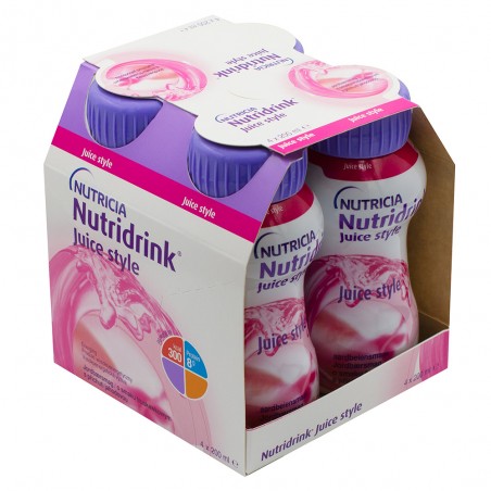  Nutridrink Juicy Style o smaku truskawkowym, 4 butelki po 200 ml 