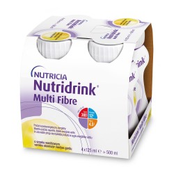 Nutridrink Multi Fibre o smaku waniliowym 4 butelki po 125 ml płynu