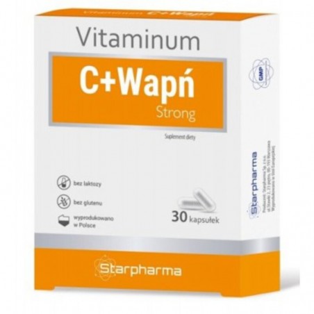  Starpharma Vitaminum C + Wapń Strong, 30 kapsułek 