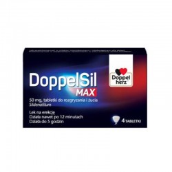DoppelSil Max, 50 mg, 4 tabletki do rozgryzania i żucia