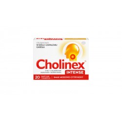 Cholinex Intense o smaku miodowo-cytrynowym, 20 tabletek