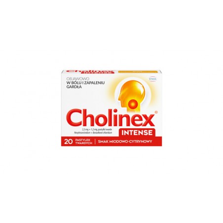  Cholinex Intense o smaku miodowo-cytrynowym, 20 tabletek 