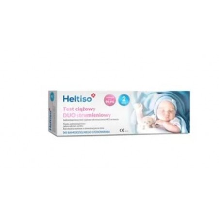 Heltiso Test Ciążowy Duo, strumieniowy, 2 szt. 