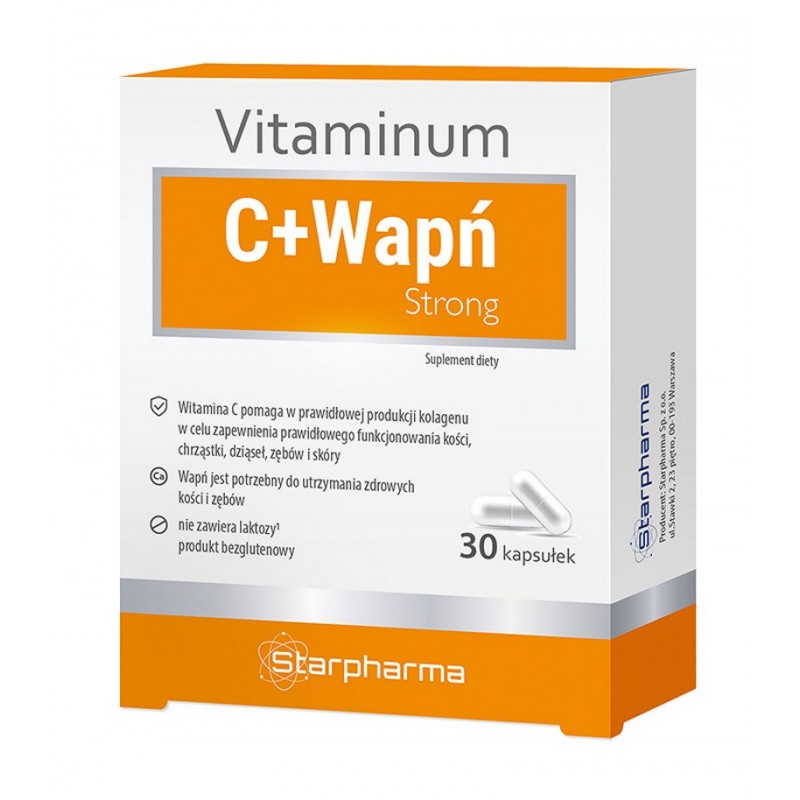 Starpharma Vitaminum C + Wapń Strong, 30 kapsułek 