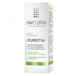 Iwostin Purritin Serum peelingujące, 5 % kwas migdałowy + 3 % kwas laktobionowy,