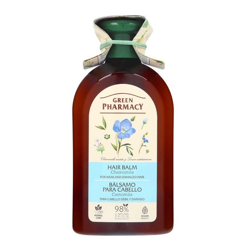 GREEN PHARMACY Balsam do włosów osłabionych i uszkodzonych, rumianek, 300ml 