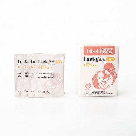 Lactofem FORTE| Smak bananowy | 10 + 4 saszetki gratis 