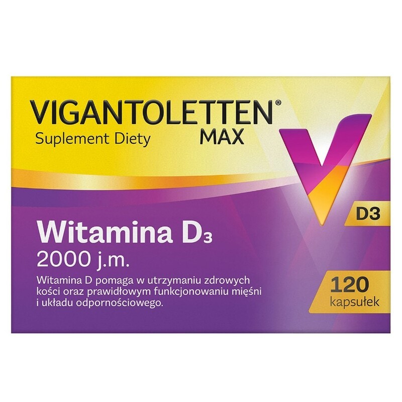 Vigantoletten Max 2000 j.m., 120 kapsułek 