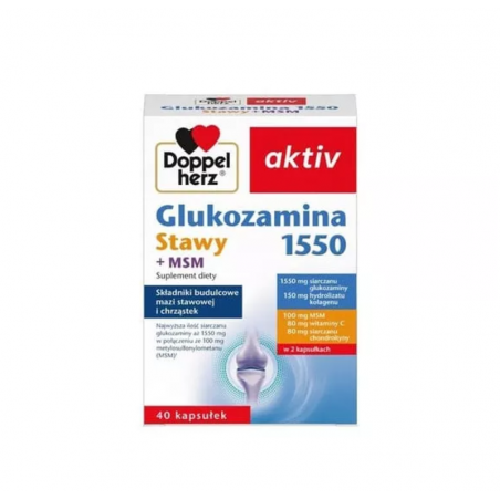  Doppelherz aktiv Glukozamina 1550 Stawy + MSM 