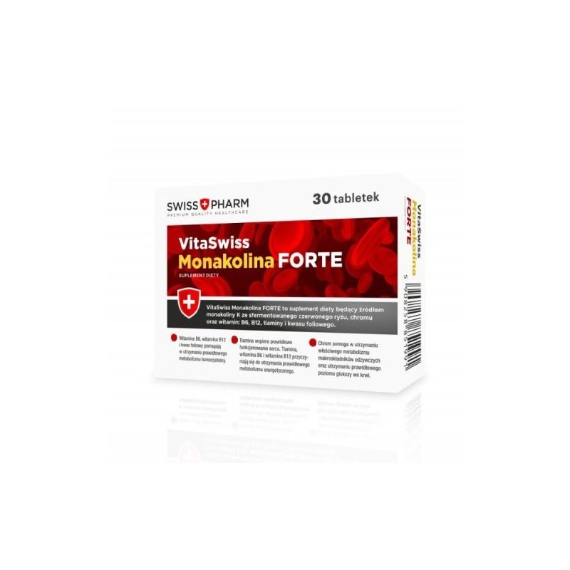 VitaSwiss Monakolina Forte, 30 tabletek 
