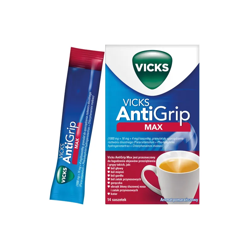 Vicks AntiGrip Max, 14 saszetek 