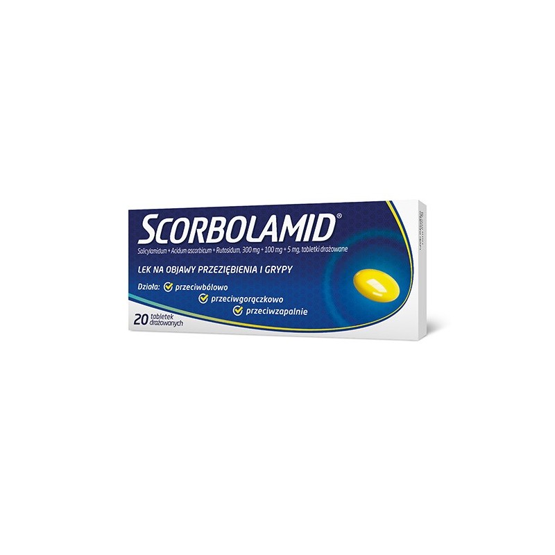 Scorbolamid 300 mg + 5 mg + 100 mg, 20 tabletek 
