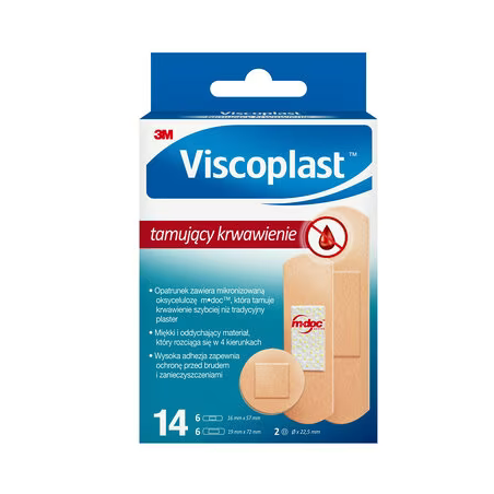 Plaster VISCOPLAST tamuj.krwawienie, 14 szt.