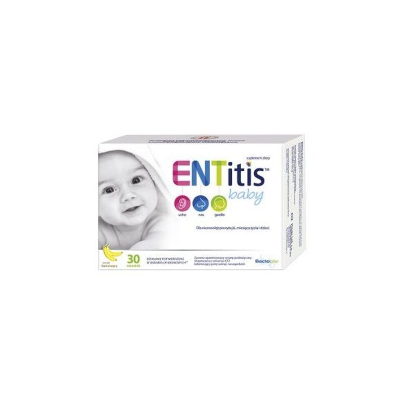 ENTitis baby o smaku bananowym 30 saszetek 