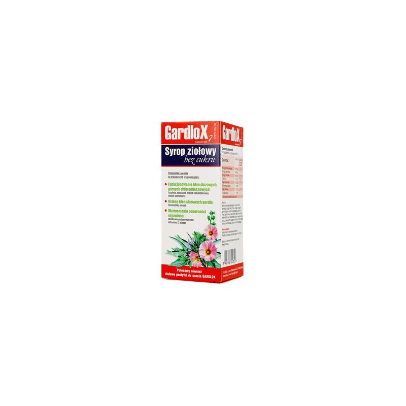 Gardlox 7 syrop ziołowy bez cukru, 120 ml 