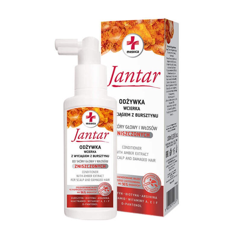 Jantar Medica, odżywka wcierka z wyciągiem z bursztynu, 100 ml 