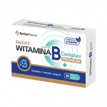 Xenivit Witamina B Complex Premium | Suplement diety | 30 kapsułek wegańskich