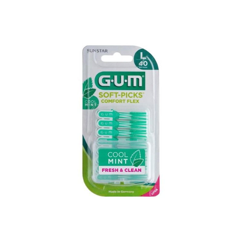 SUNSTAR GUM Soft-Picks Comfort Flex Cool Mint Czyściki międzyzębowe 