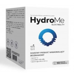 HydroME  Elektrolity,  10 saszetek, Bezsmakowy