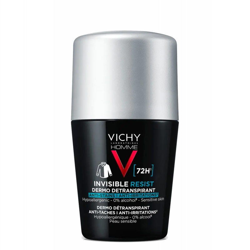 VICHY HOMME INVISIBLE RESIST ANTYPERSPIRANT ROLL-ON PRZECIW ¦LADOM | 50ml 