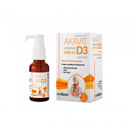  AKAVIT Witamina D3 1000 IU kropelki doustne, 29,4 ml 