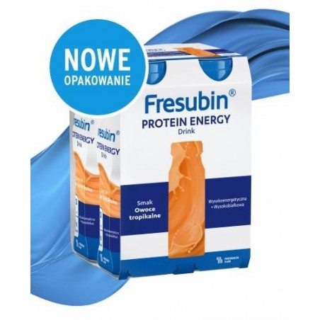 Fresubin Protein Energy DRINK, Smak owoce tropikalne, 4x 200ml