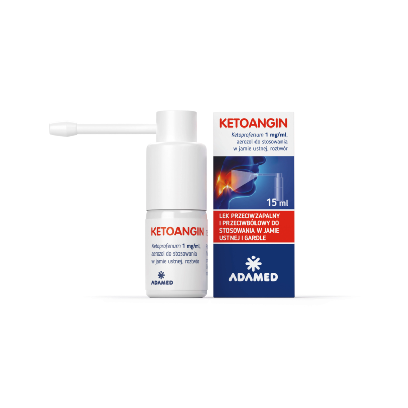 Ketoangin | Aerozol do stosowania w jamie ustnej - 1mg/ml | 15 ml 