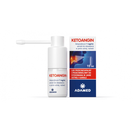 Ketoangin | Aerozol do stosowania w jamie ustnej - 1mg/ml | 15 ml