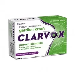 Clarvox, Smak czarnej porzeczki, 36 pastylek do ssania