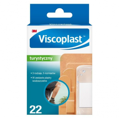 VISCOPLAST Turystyczny zestaw plastrów, 22 sztuki