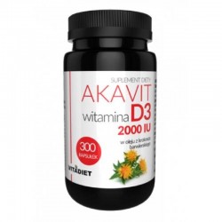 AKAVIT WITAMINA D3 2000 IU, 300 KAPSUŁEK