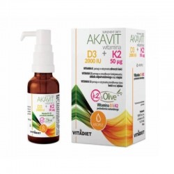 AKAVIT WITAMINA D3 2000IU + K2 50ug,  29,4 ml