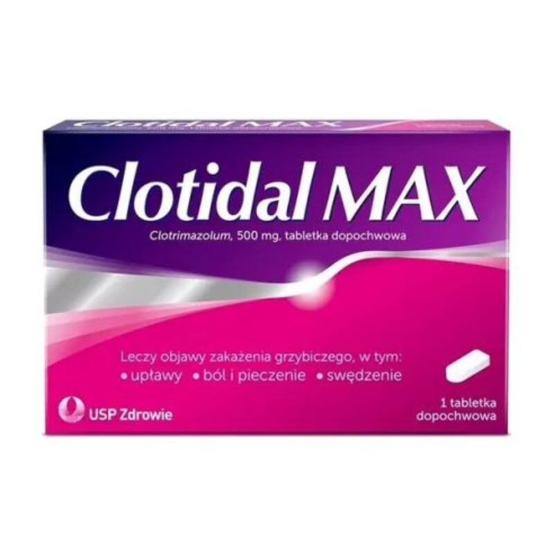 Clotidal MAX, 500 mg, 1 tabletka dopochwowa 
