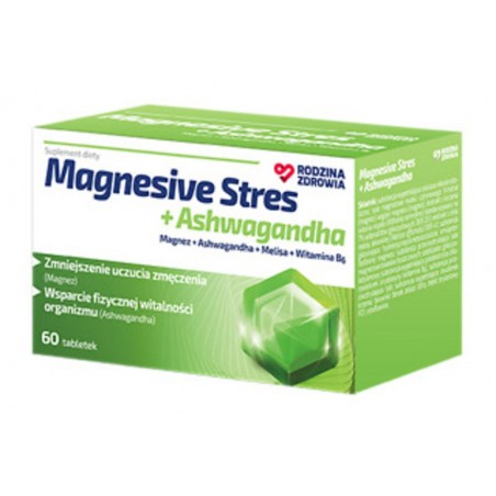  Rodzina Zdrowia | Magnesive Stres + Ashwaganda | 60 tabletek 