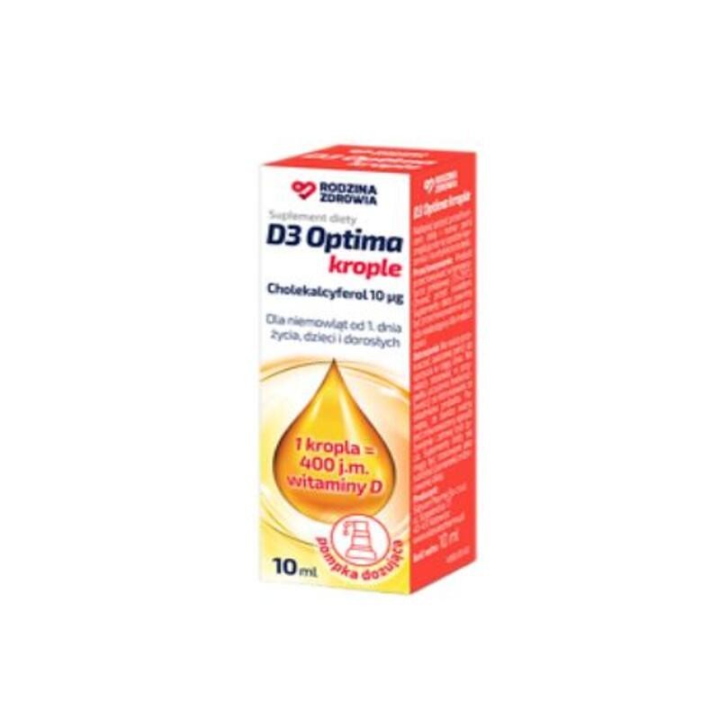 Rodzina Zdrowia D3 Optima Krople, 10 ml 