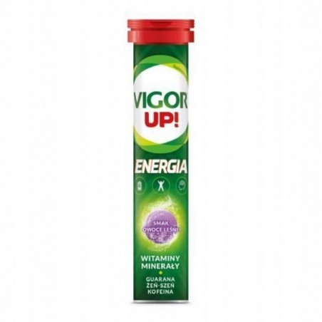  Vigor Up! Energia, smak owoce leśne, 20 tabletek musujących 