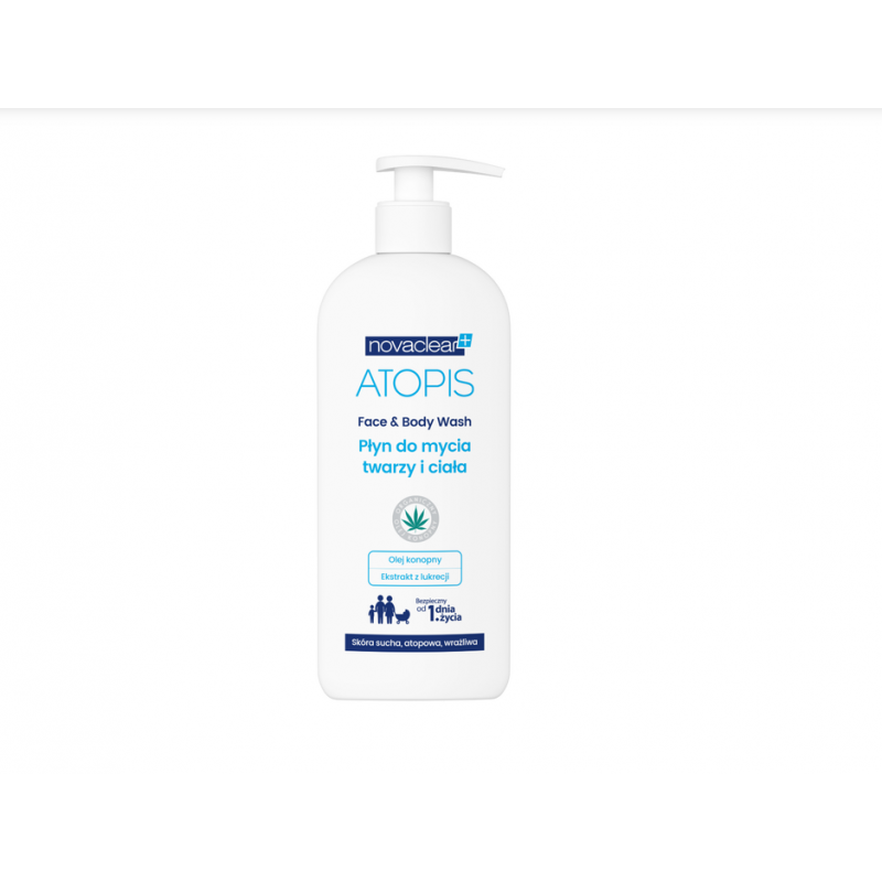 Novaclear Atopis | Płyn do mycia twarzy i ciała |500 ml 
