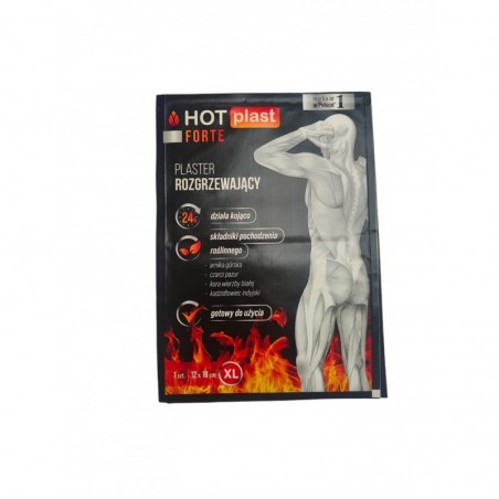 HOT-PLAST FORTE Plaster Rozgrzewający, 12cm x 18cm, 1 sztuka