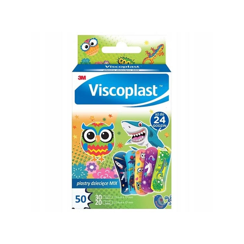 Viscoplast? | plastry dziecięce MIX | 50 sztuk | 2 rozmiary 