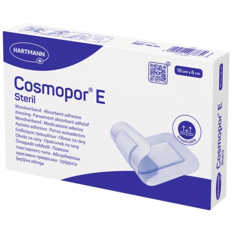 Cosmopor E, plastry opatrunkowe jałowe, 10x6 cm, 1 sztuka 