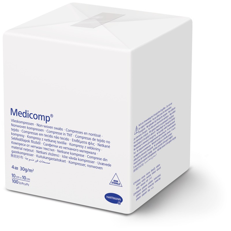Kompres Medicomp niejałowy 10cm x 10cm, 100 sztuk 