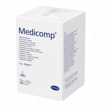  Kompres Medicomp niejałowy 7,5cm x 7,5cm, 100 sztuk 