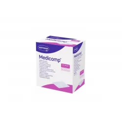 Medicomp, kompresy jałowe, włókninowe, 4 warstwowe, 10 x 10 cm, 50 sztuk